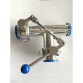 Stainless Steel Tee Style Thread/Clamp/Weld Butterfly Valve with One Pulling Handle